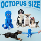 Blue Octopus Dog Toy – Tough Chew, Squeaky & Interactive Fun