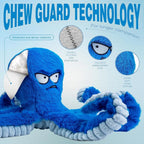 Blue Octopus Dog Toy – Tough Chew, Squeaky & Interactive Fun