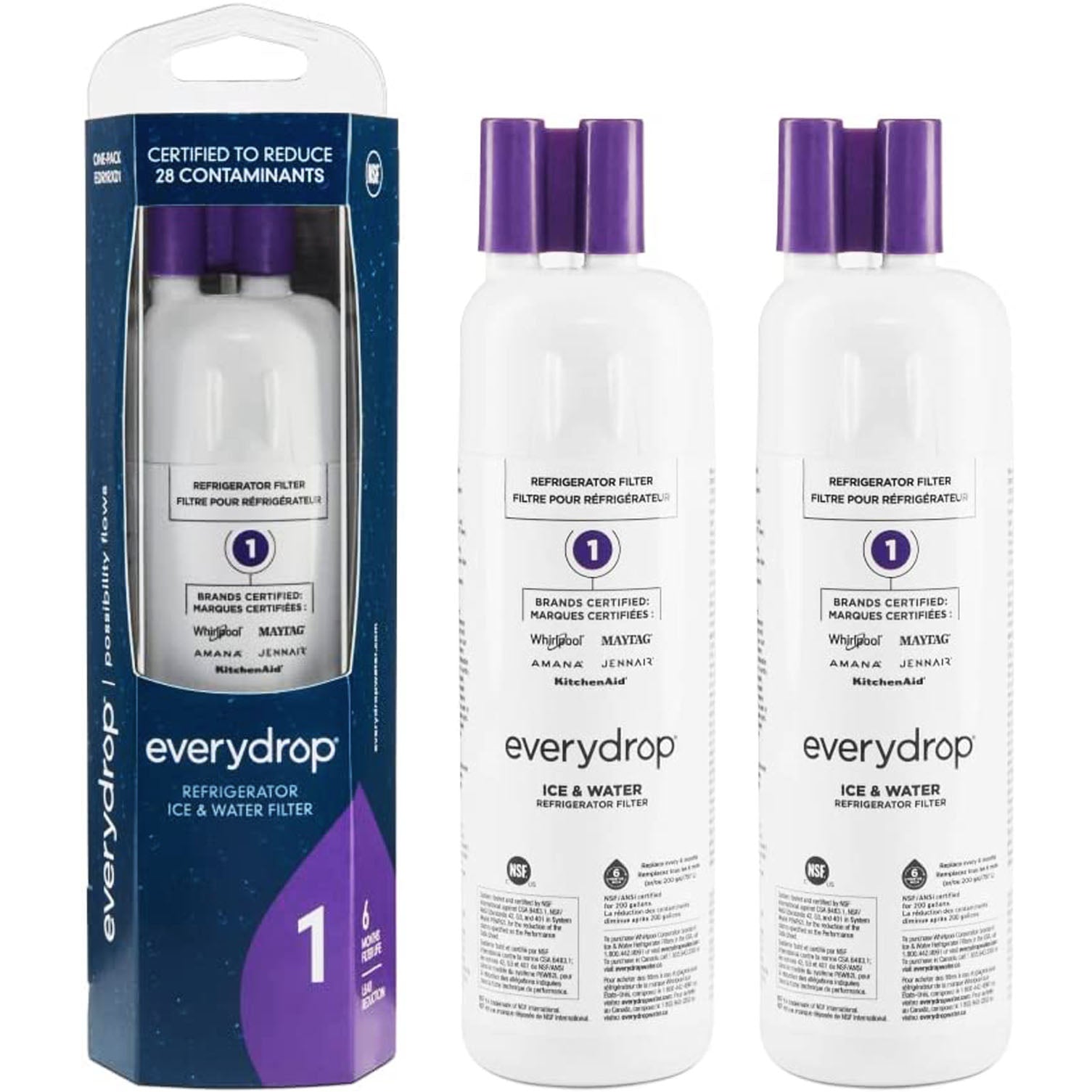 FILTER 1 - W10295370A refrigerator water filter 1 - EDR1RXD1
