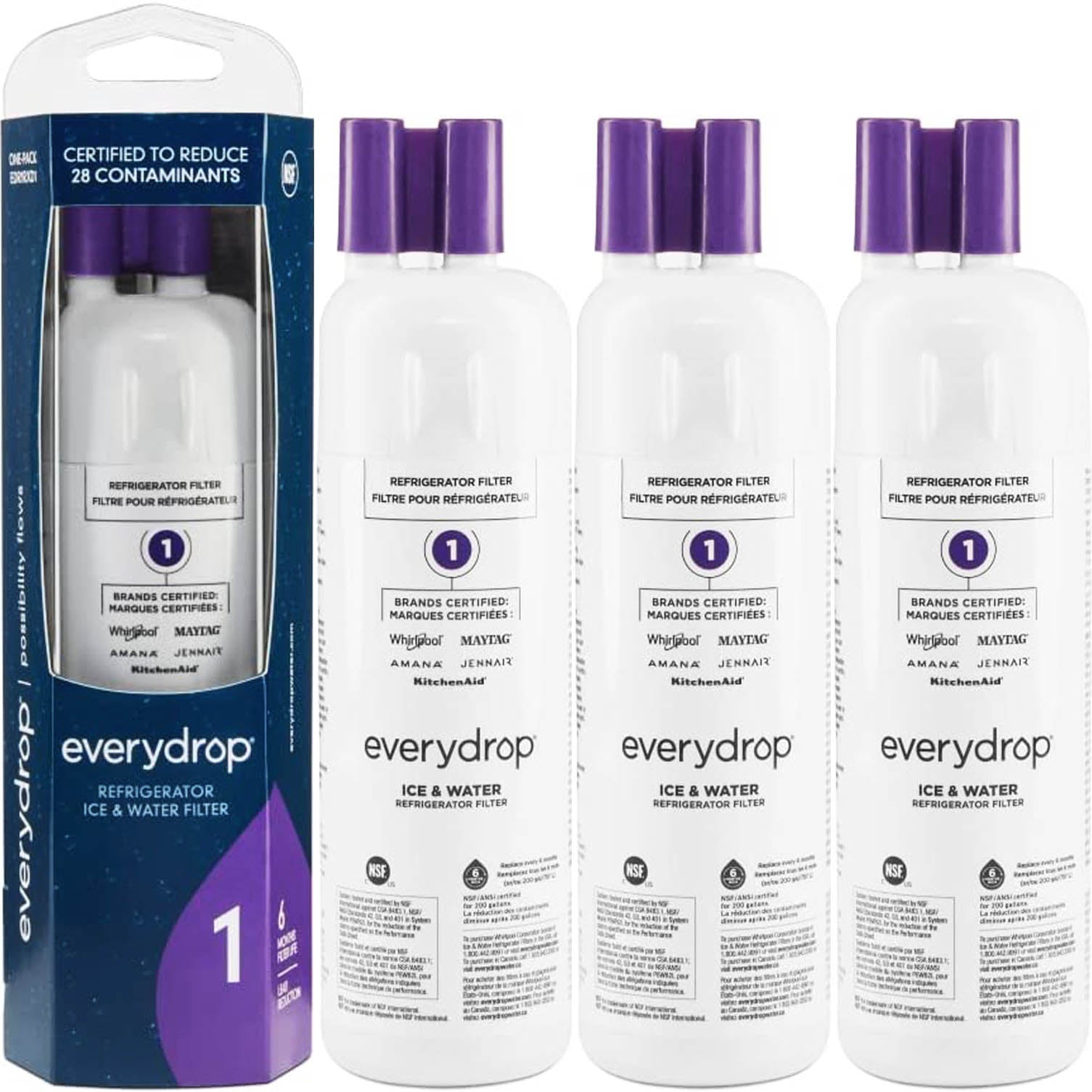 FILTER 1 - W10295370A refrigerator water filter 1 - EDR1RXD1