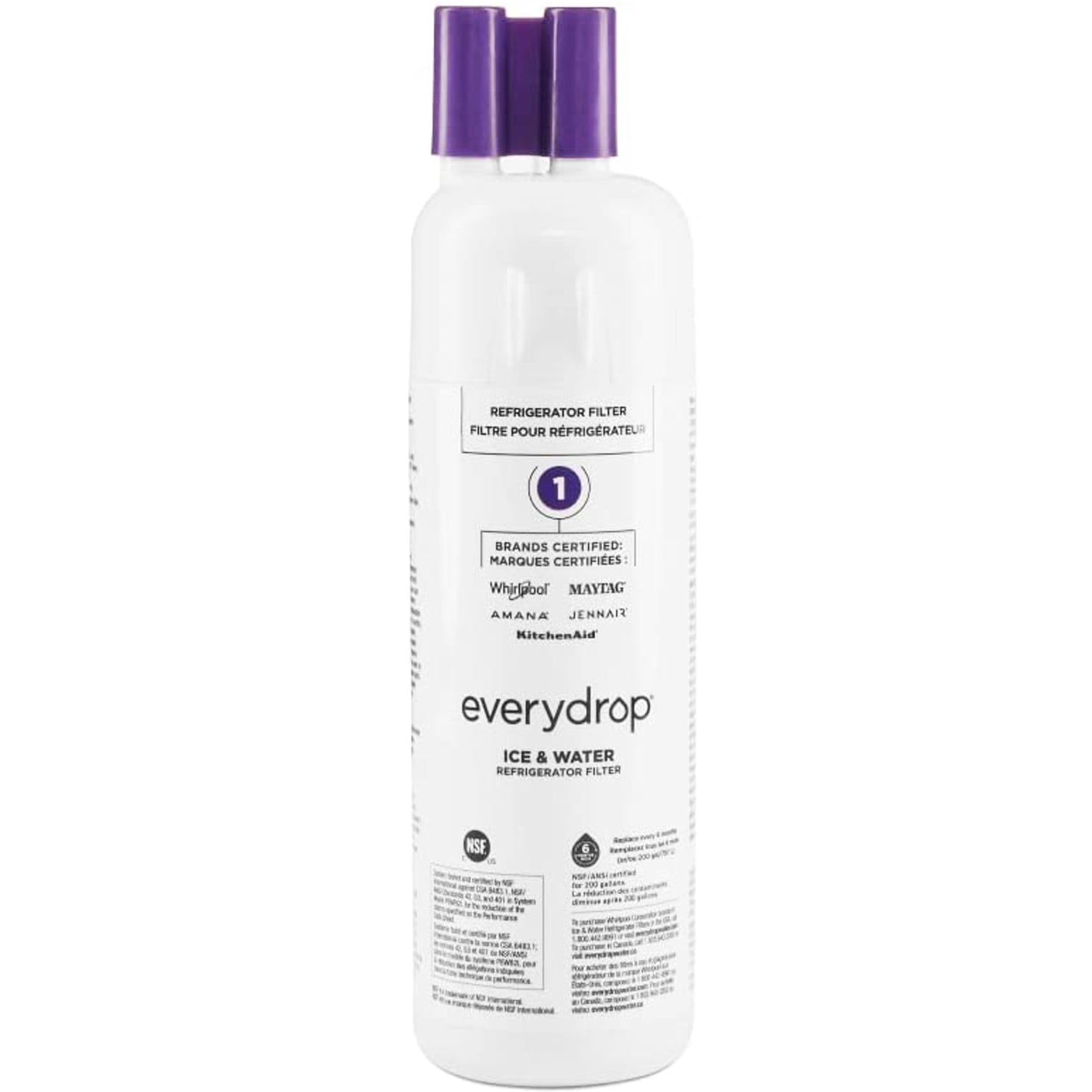 FILTER 1 - W10295370A refrigerator water filter 1 - EDR1RXD1