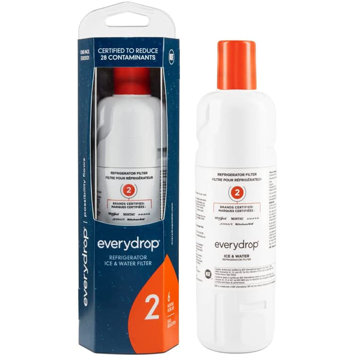 FILTER 2 - W10413645A refrigerator water filter 2 - EDR2RXD1