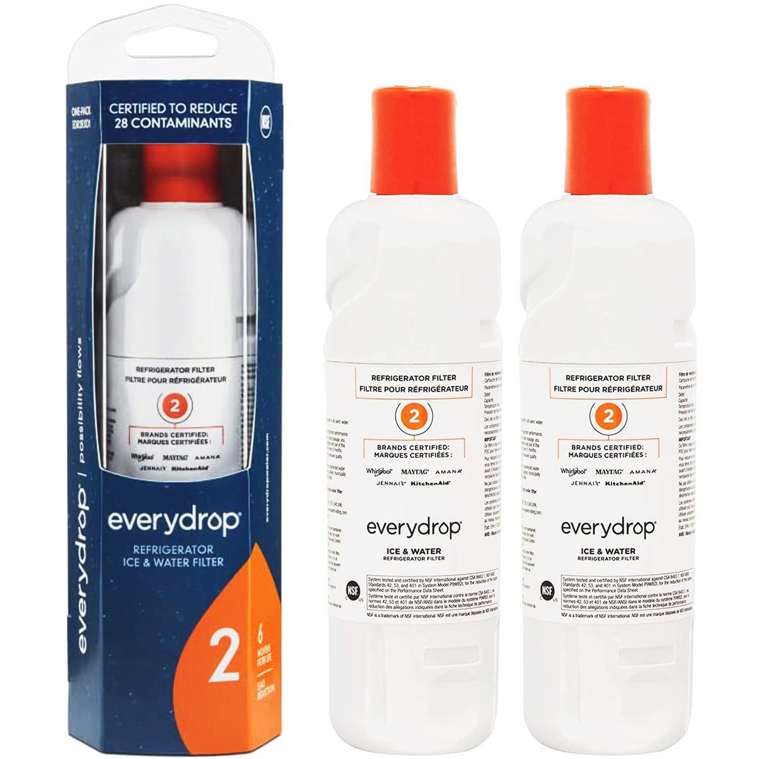 EDR2RXD1 water filter 2 - W10413645A refrigerator water filter 2