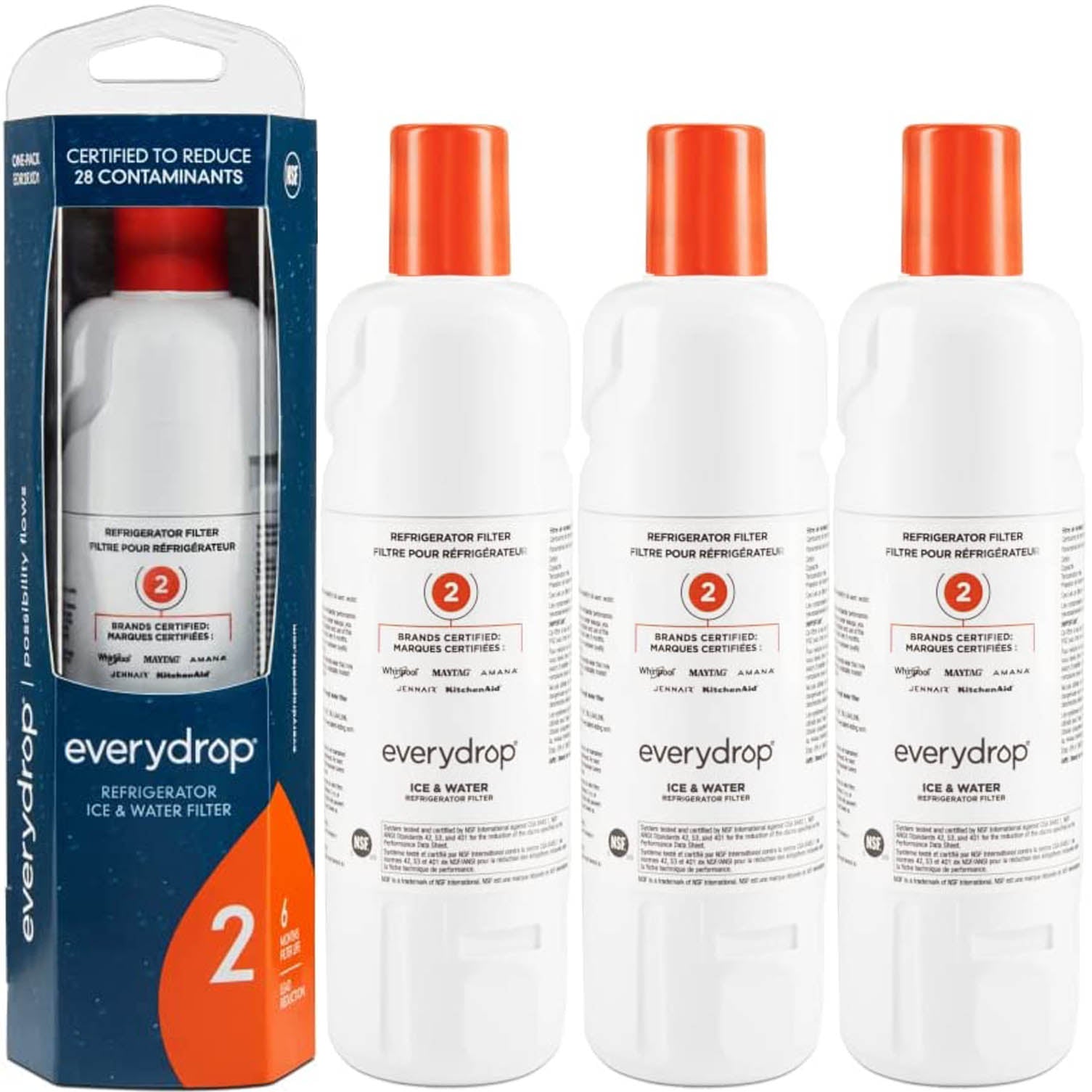 FILTER 2 - W10413645A refrigerator water filter 2 - EDR2RXD1
