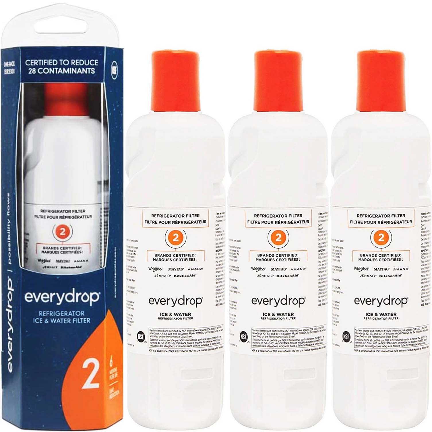 EDR2RXD1 water filter 2 - W10413645A refrigerator water filter 2