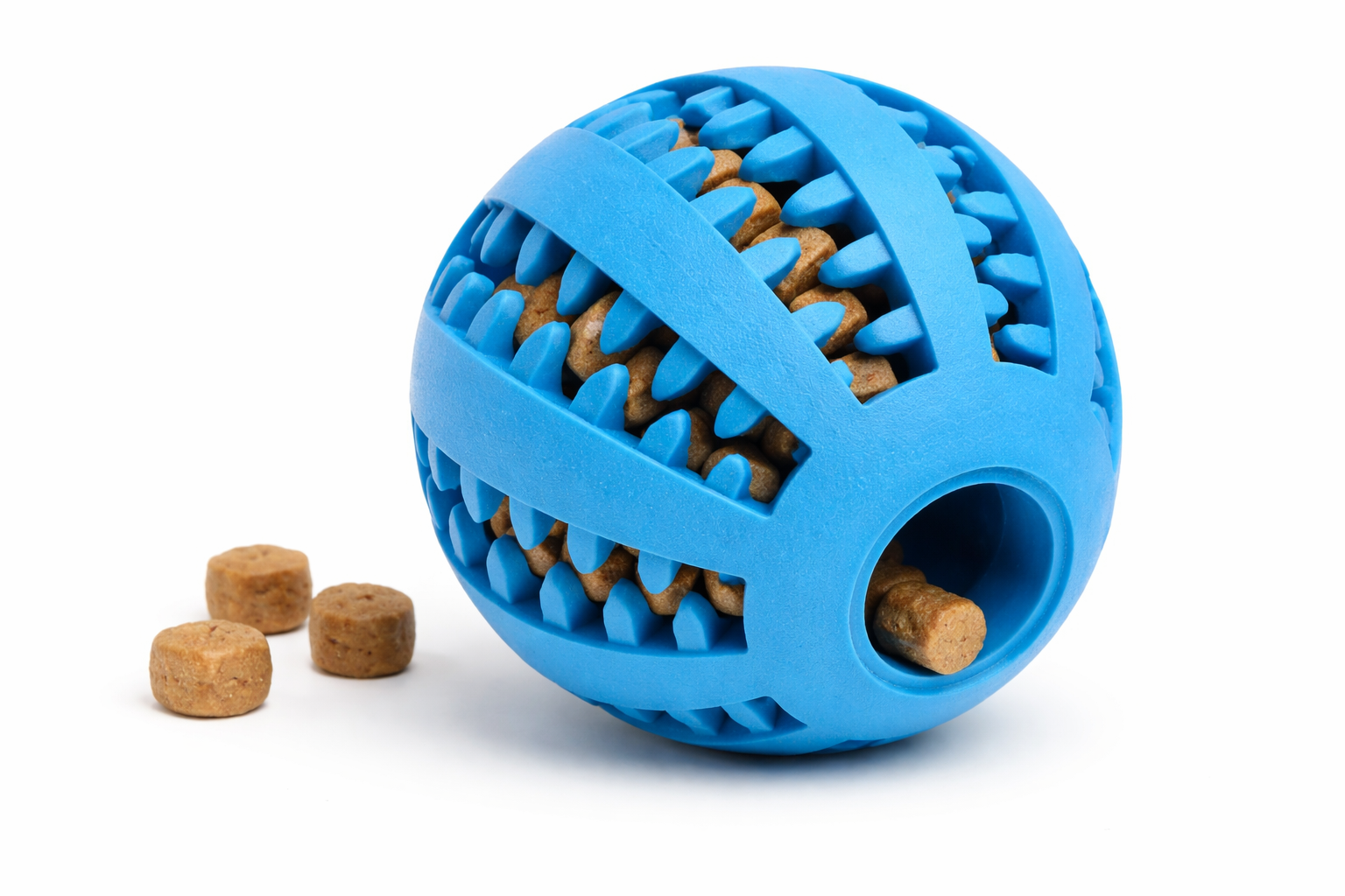 Dog Treat Dispensing Ball Toy – Interactive Puzzle Feeder for Small Dogs
