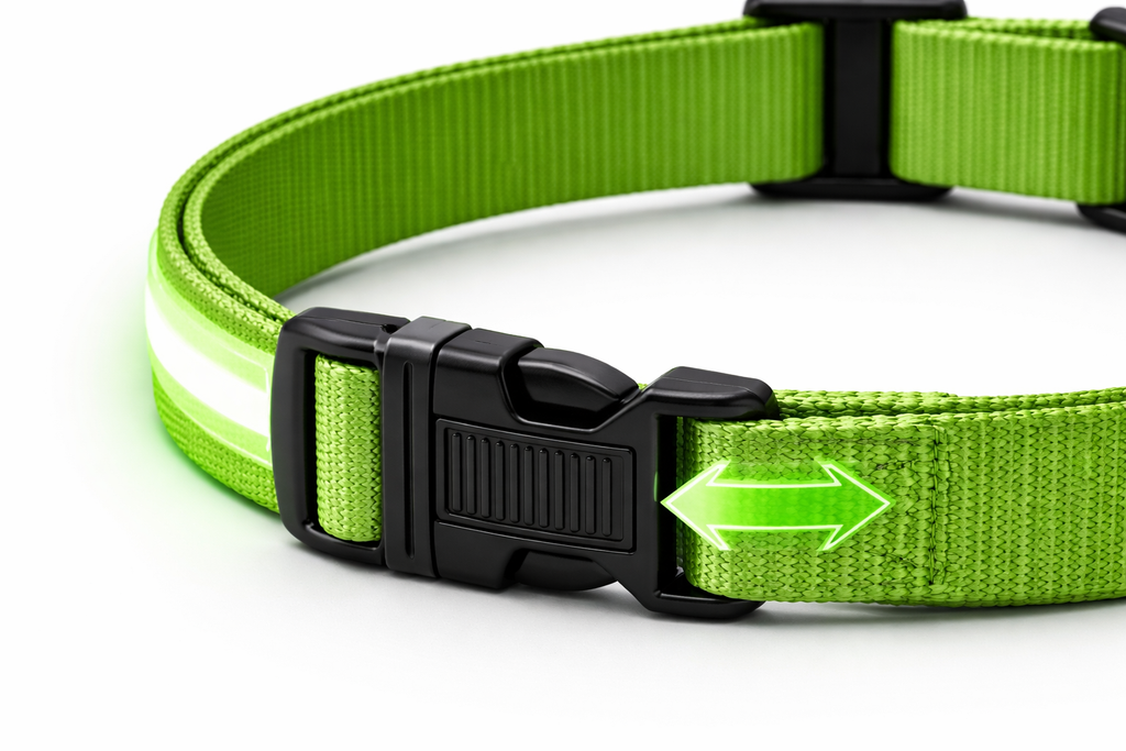 LED Dog Collar Rechargeable – Glow in the Dark Safety Collar for Night Walking