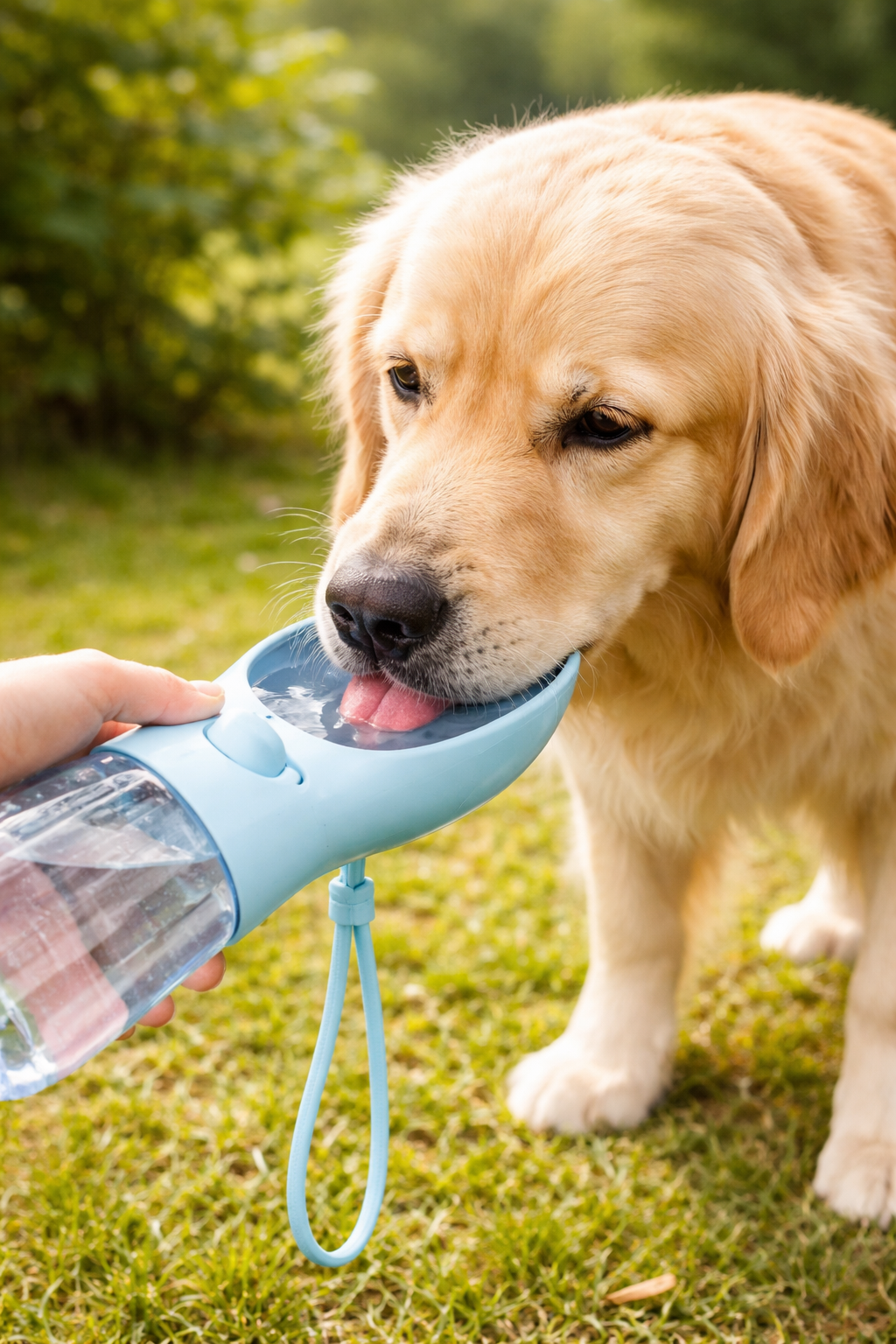 Portable Dog Water Bottle – Leak Proof Travel Water Dispenser with Bowl
